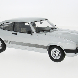 Modellino auto scala 1:18 ModelCarGroup  FORD CAPRI III 1978 SILVER diecast modellismo statico