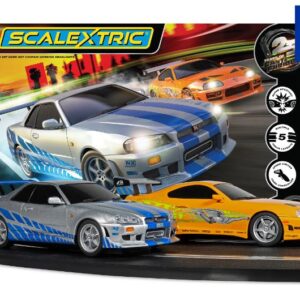 Modellino slot car Scalextric  PISTA FAST & FURIOUS TOYOTA SUPRA & NISSAN R34 LUNGH.cm 158 1:32 modellismo