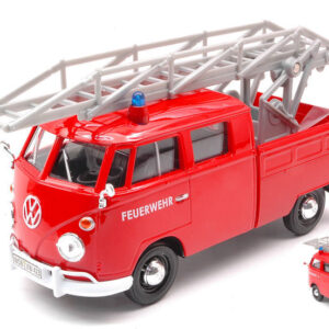 Modellino auto scala 1:24 VW TYPE 2 T1 1965 FIRE TRUCK diecast modellismo statico