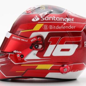Modellino casco Looksmart HELMET CHERLES LECLERC ABU DHABI GP 2024 1:5 modellismo