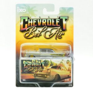 Modellino auto scala 1:64 Ixo CHEVROLET BEL AIR LOWRIDER 1957 GREY modellismo collezione