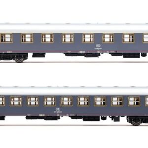 Modellino treno modellismo ferroviario Rivarossi FS 2-unit pack, Rapido 904-905 1st + 2nd cl. EP.IV 1:87