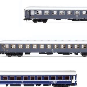 Modellino treno modellismo ferroviario Rivarossi FS 3-unit pack, Exp 234235 - Remus Roma + UIC-X 2nd cl.EP.IV-V 1:87
