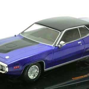 Modellino auto scala 1:43 Ixo Model PLYMOUTH GTX RUNNER 1971 PURPLE diecast modellismo statico
