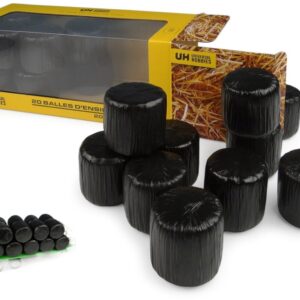 Modellino trattore scala 1:32 Universal Hobbies ROTOBALL PACK OF 20 ROUND SILAGE BALES BLACK 1:32 modellismo