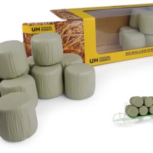 Modellino trattore scala 1:32 Universal Hobbies ROTOBALL PACK OF 20 ROUND SILAGE BALES GREEN 1:32 modellismo
