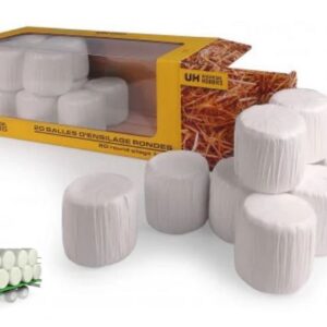 Modellino trattore scala 1:32 Universal Hobbies ROTOBALL PACK OF 20 ROUND SILAGE BALES WHITE 1:32 modellismo