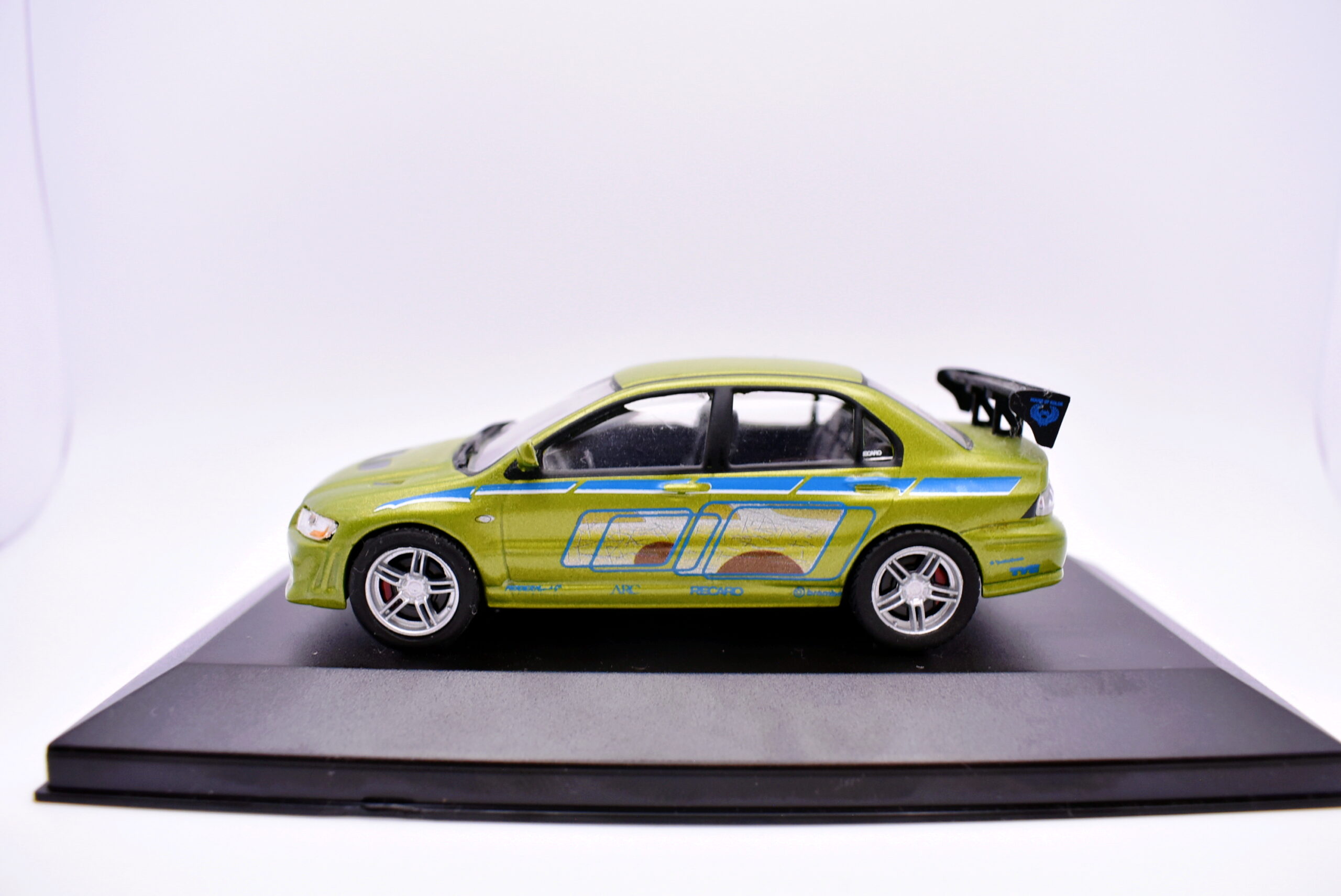 Modellino auto scala 1:43 mitsubishi lancer evo fast furious movie modellismo