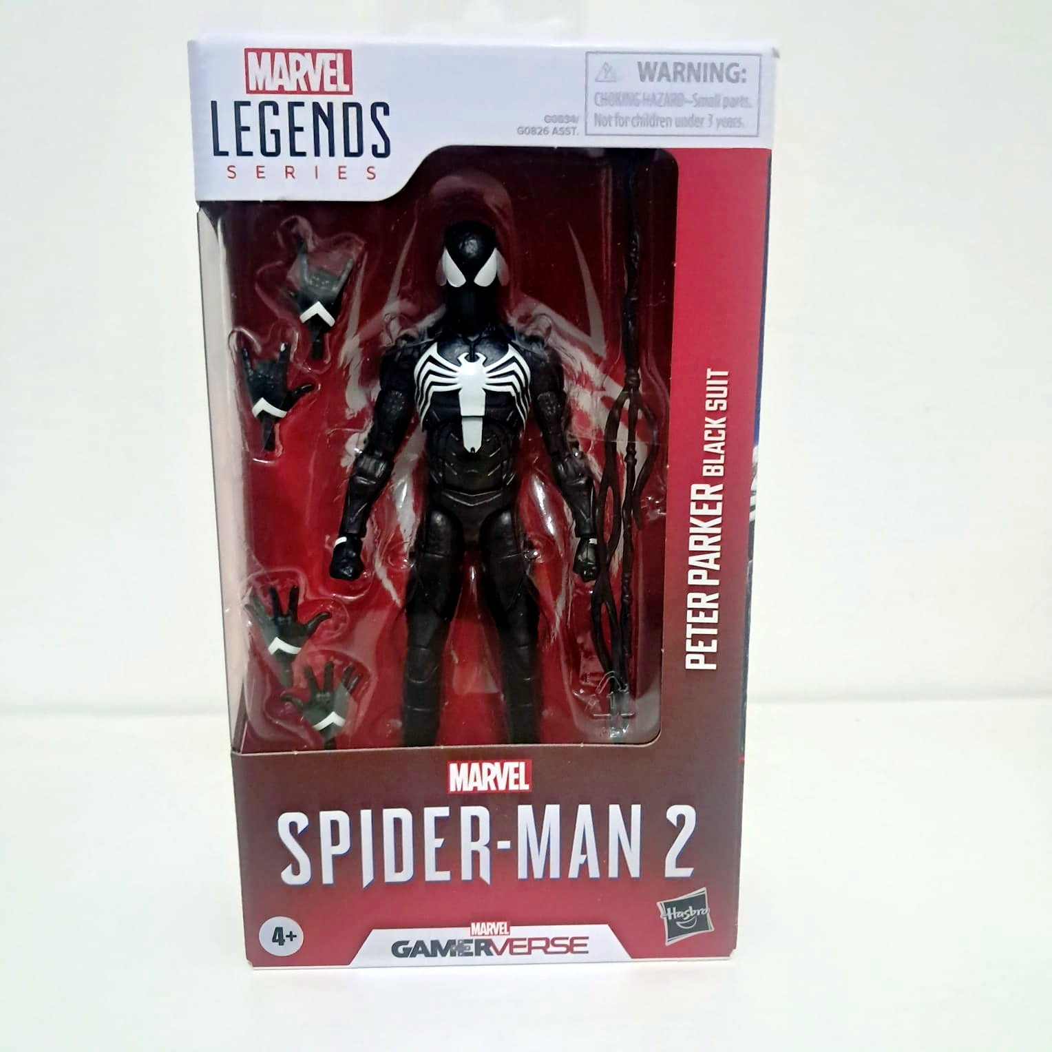 Action figure Marvel Legends Peter Parker Black Suit Gamerverse Spider-Man 2 Hasbro